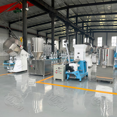 floating fish feed extruder machine designed for producing sinking and simple floating fish feed pellets using twin screw extrusion technology