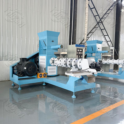 Stainless Steel Fish Feed Pellet Machine with 100-2000 kg/h Capacity and Automatic Feeding for Pet Food Extruder