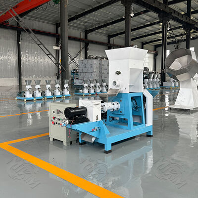 Fish Feed Production Equipment: 200-1000KG/H Single-Screw Floating Fish Feed Extruder Machine For Sale 