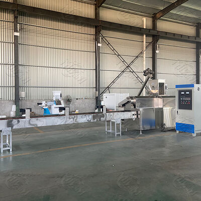 Двухшнековый экструдер производительностью 100-1000 кг/ч для линии производства кормов для домашних животных из пищевой нержавеющей стали с полностью автоматической системой управления